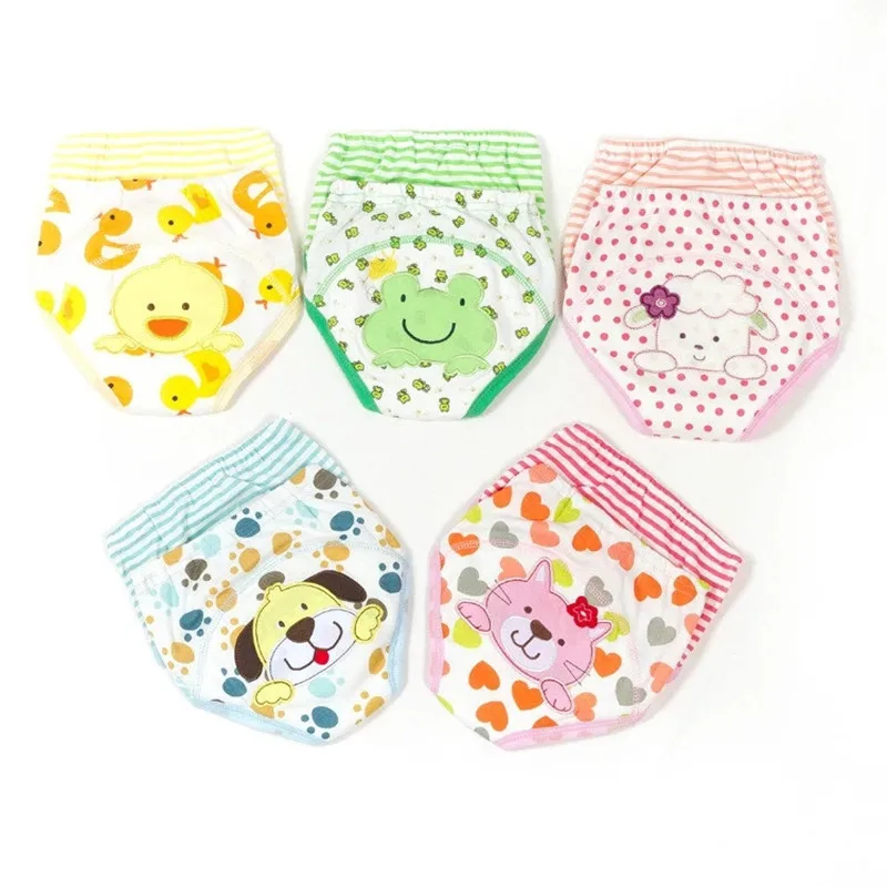 4 шт. Детские тренировочные трусики из хлопка|Детские подгузники| |