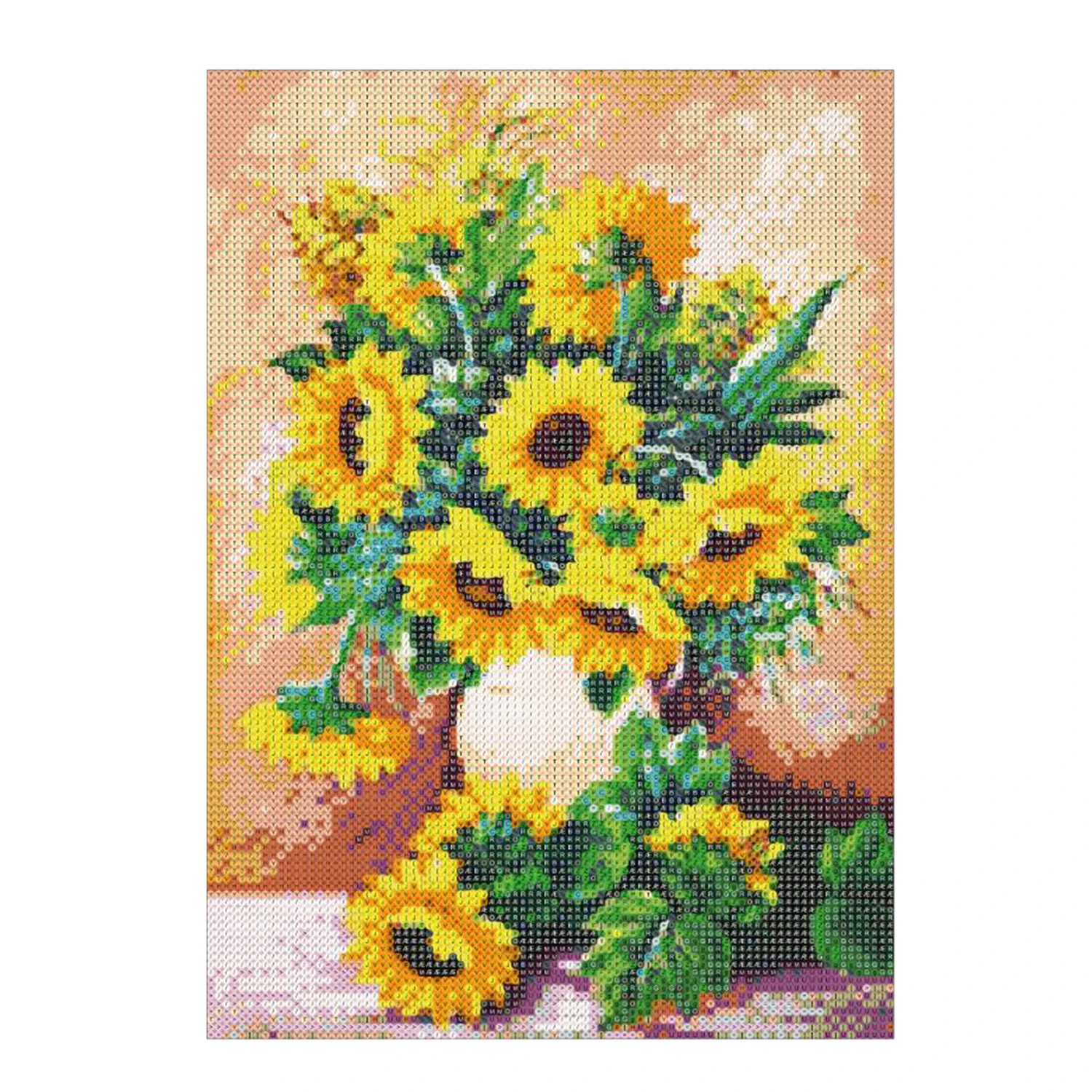 Набор для алмазной вышивки сделай сам картина с цветами из смолы стразы мозаика