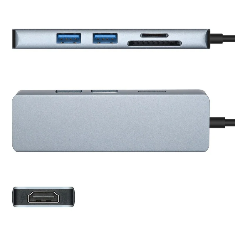 

Док-станция 5 в 1, USB USB-C, USB C, кардридер Sd/TF, USB 3,0, USB 2,0, HDMI