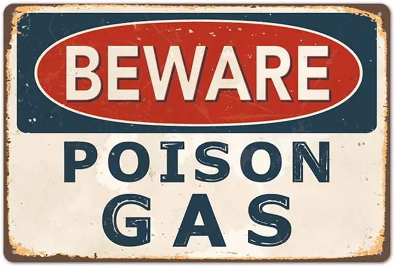 

Kengtou Остерегайтесь ядовитых газов, металлический жестяной знак, Ретро Винтажные предупреждающие оловянные знаки, ностальгические декорати...