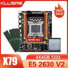 Материнская плата Kllisre X79, X79G, LGA 2011 Mini-ATX комбинированный комплект E5 2630 V2 ЦП 4 шт. x 4 ГБ = 16 ГБ DDR3 ОЗУ 1333 МГц PC3 10600R