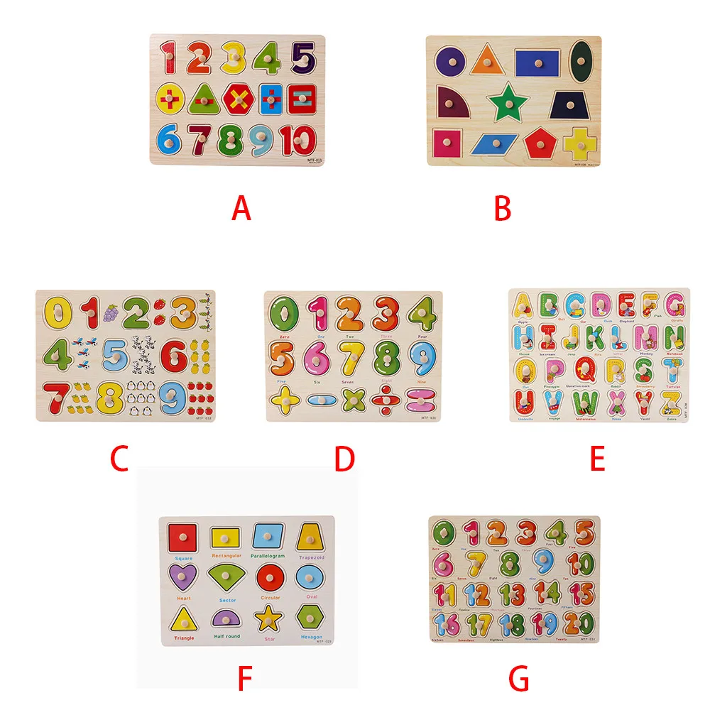 

HIINST Number Letters Jigsaw Puzzle Early childhood education wooden puzzle toys Baby Kids Educational Toys 2021