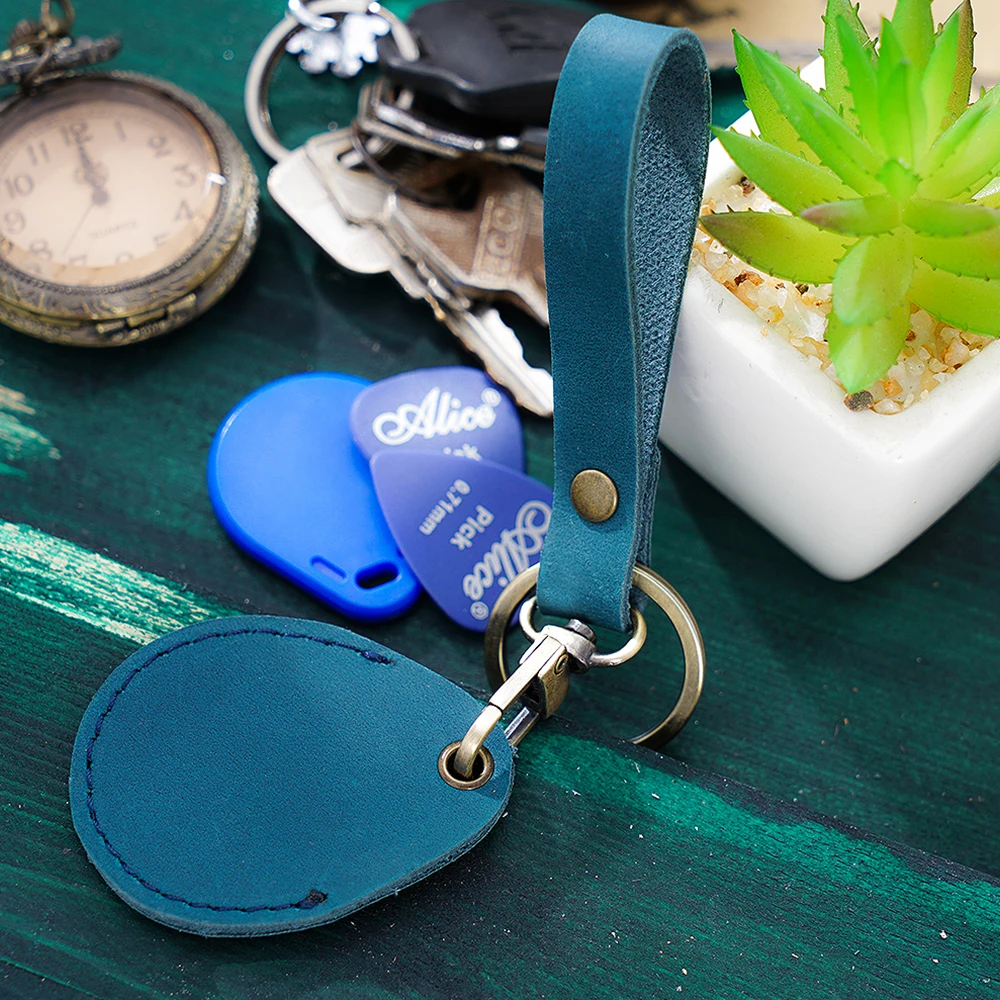 Держатель для ключей из натуральной кожи маленький портативный держатель