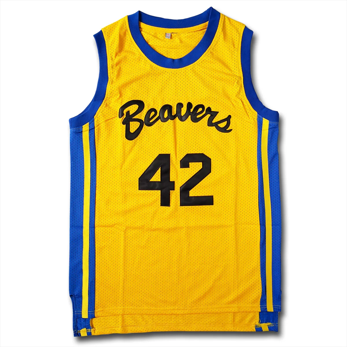 Men's Teen Wolf #42 Howard Moive Beacon Beavers Basketball Jersey Yellow American Film Outdoor Sport Shirt