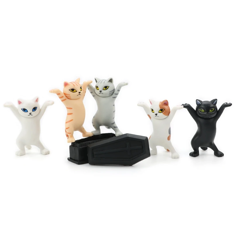

The Cat Lifted Coffin Dancing Pen Mobile Phone Holder Handmade Model Ornaments