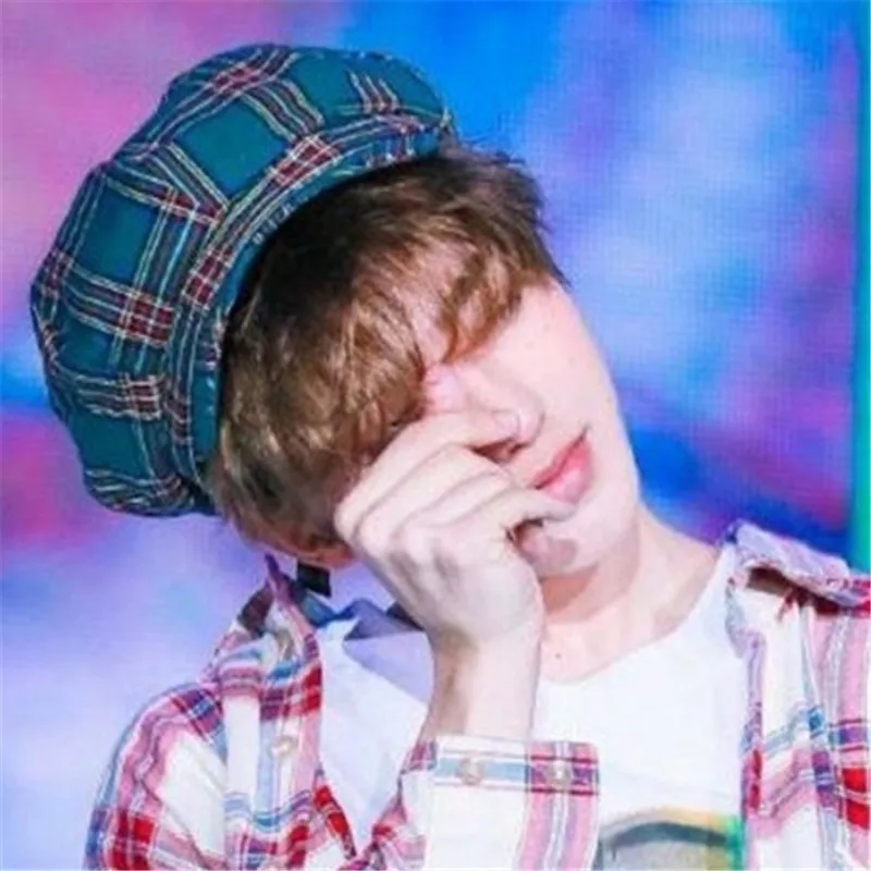 Cai Xu Kun Celebrity Inspired Hat Men's Korean-style Pattern Octagonal Cap Women's Retro Artistic Beret