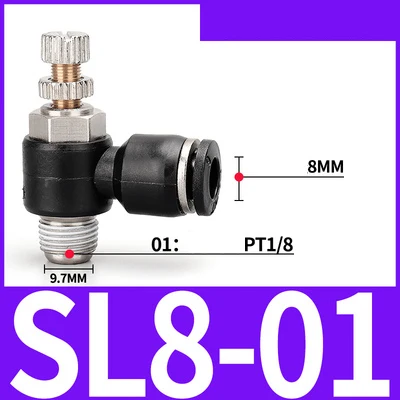 

Пневматический быстрый соединитель SL односторонний дроссельной клапан управление расходом шланг СОЕДИНИТЕЛЬ 4 6 8 10 12 наружная резьба 1/8 1/4 3/8