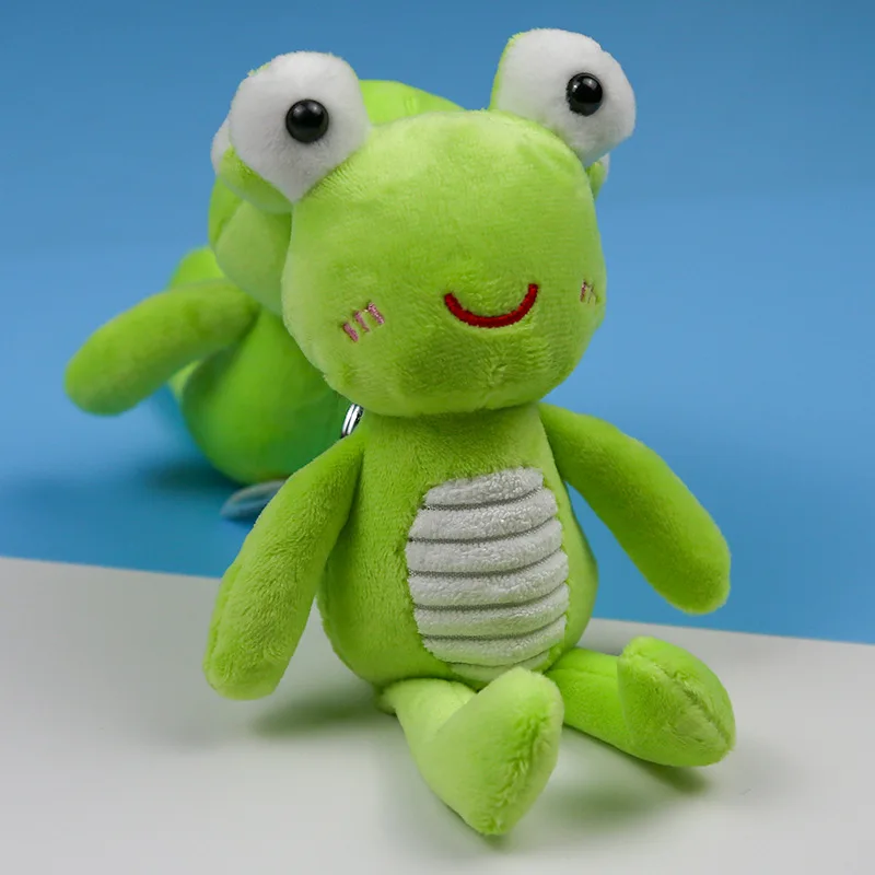 Новый 15 см зеленый большой глаз лягушка плюшевый брелок креативный мультяшный
