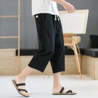 m 5xl summer casual pants loose linen pants korean fashion cropped pants ankle length harem pants all matching cotton and linen