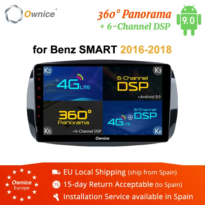 Ownice K1 K2 K3 K5 K6 Android 9 0 Восьмиядерный 360 панорама DSP 4G LTE автомобильный DVD GPS для Mercedes Benz