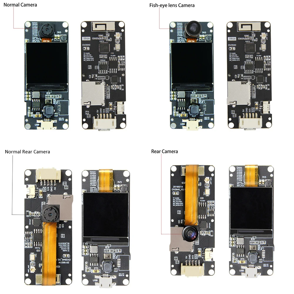 TTGO T-Камера плюс ESP32-DOWDQ6 8 Мб SPRAM Камера модуль OV2640 1 3 дюймов Дисплей сзади |