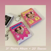 skysonic mini cute 3%e2%80%9dgilrs heart album photos 20pcs sleeves bags pink bear milk storage card bag postcards collect organizer
