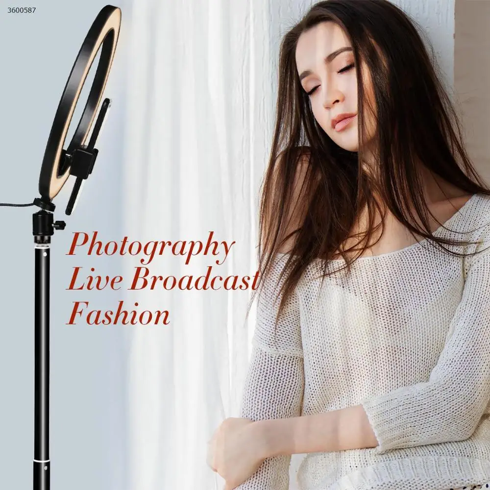 

10 Inch Ring light Studio Video Light with Tripod Stand Phone Holder LED Selfie Photography For YouTube Streaming Video Makeup