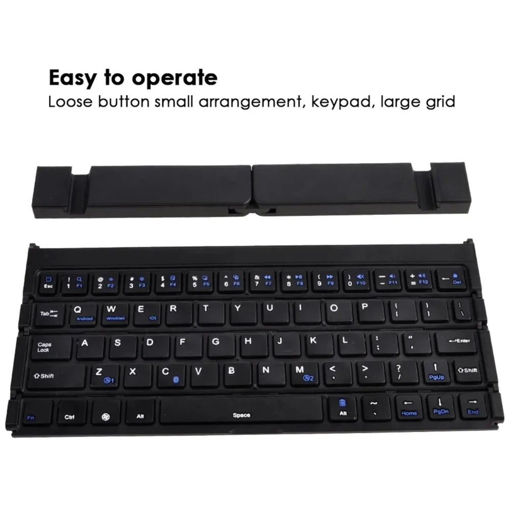

Mini Wireless Folding Keyboard Dual Channel Portable Foldable Bluetooth Mechanical Keyboard for IOS Android Windows Phone Tablet