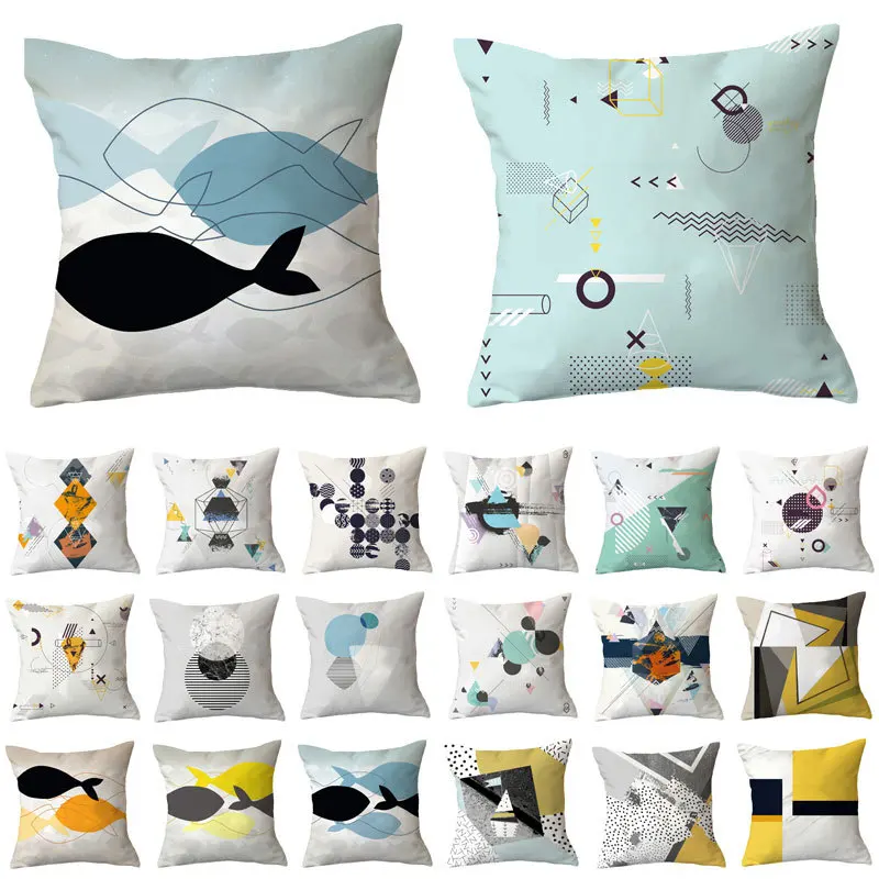 

New Fashion Decorative Pillowcase Short plush Europe Throw Cover Pillow Case Cushion For Living Room Square Home Decor 45X45cm