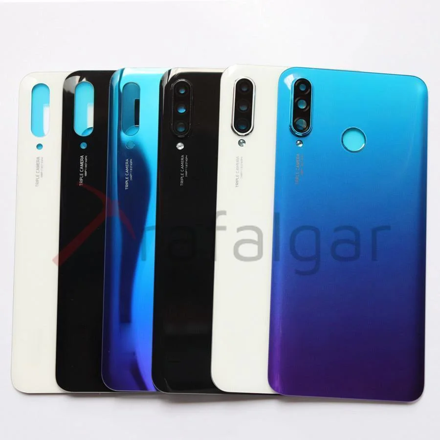 Крышка батарейного отсека для Huawei P30 Lite Задняя стеклянная панель Nova 4e задний