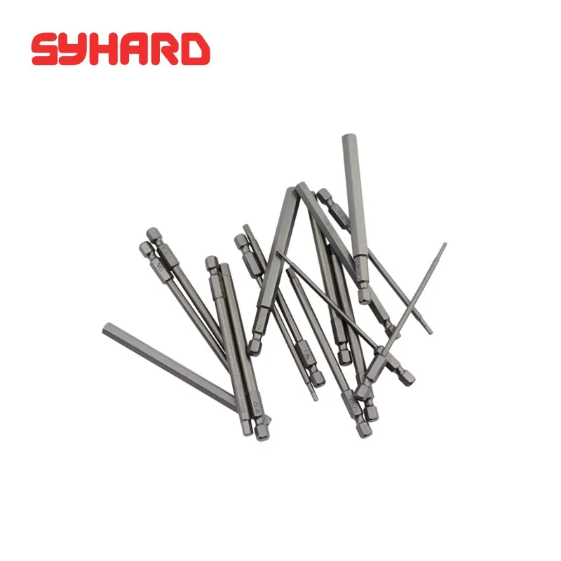 

10 pcs/lots Hexagonal electric bit electric screwdriver drill with magnetic metric system 1.5-8x100mm