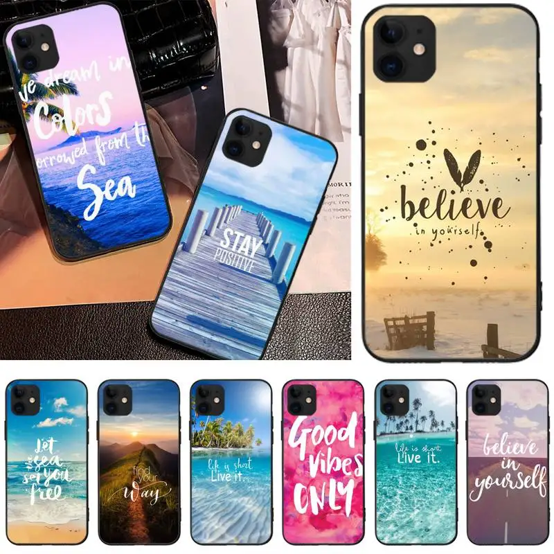

Reayou Summer blue sky beach Coque Shell Phone Case For iphone6 6s plus 7 8 7 8 plus X XR XS MAX 11 Pro Max Cover