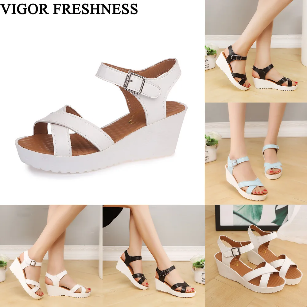 Женские босоножки на платформе VIGOR летние танкетке 6 см Размеры 33 49 модель