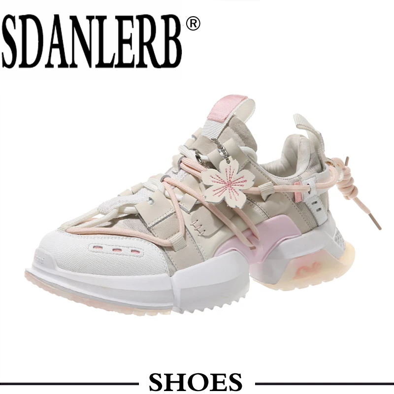 

New Fashion Sneakers Women Patchwork Casual Shoes Ladies Thick Sole Chunky Sneakers Female shoes for women sneakers