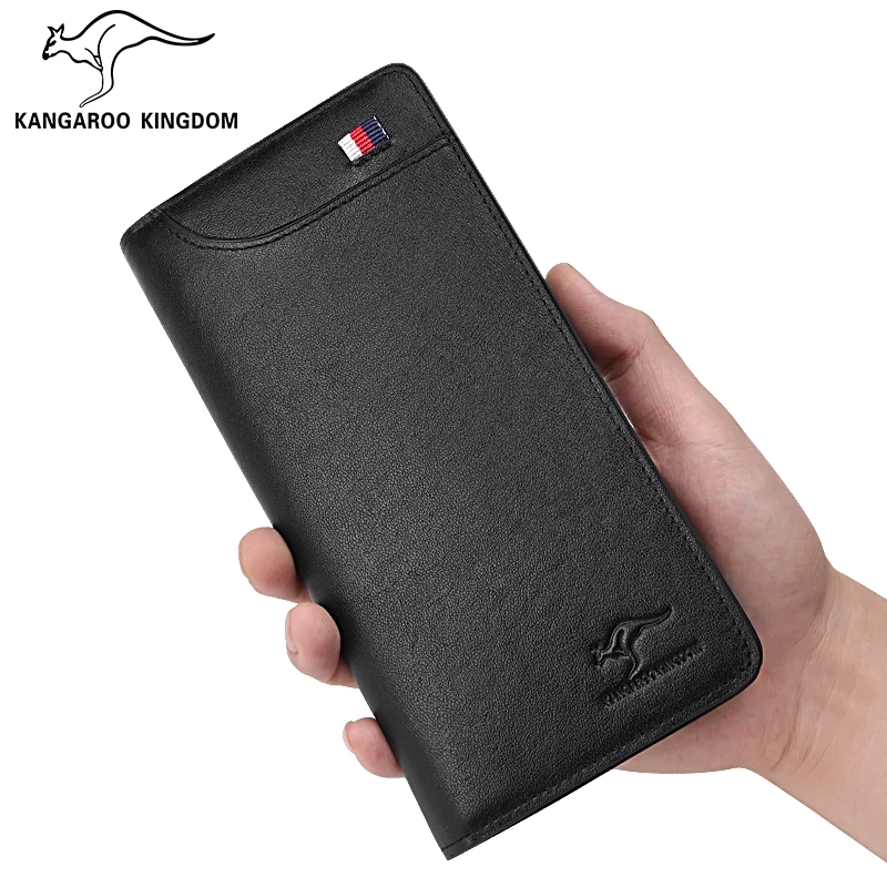 Кошелек мужской из натуральной кожи на молнии с отделением для карт|Мужские