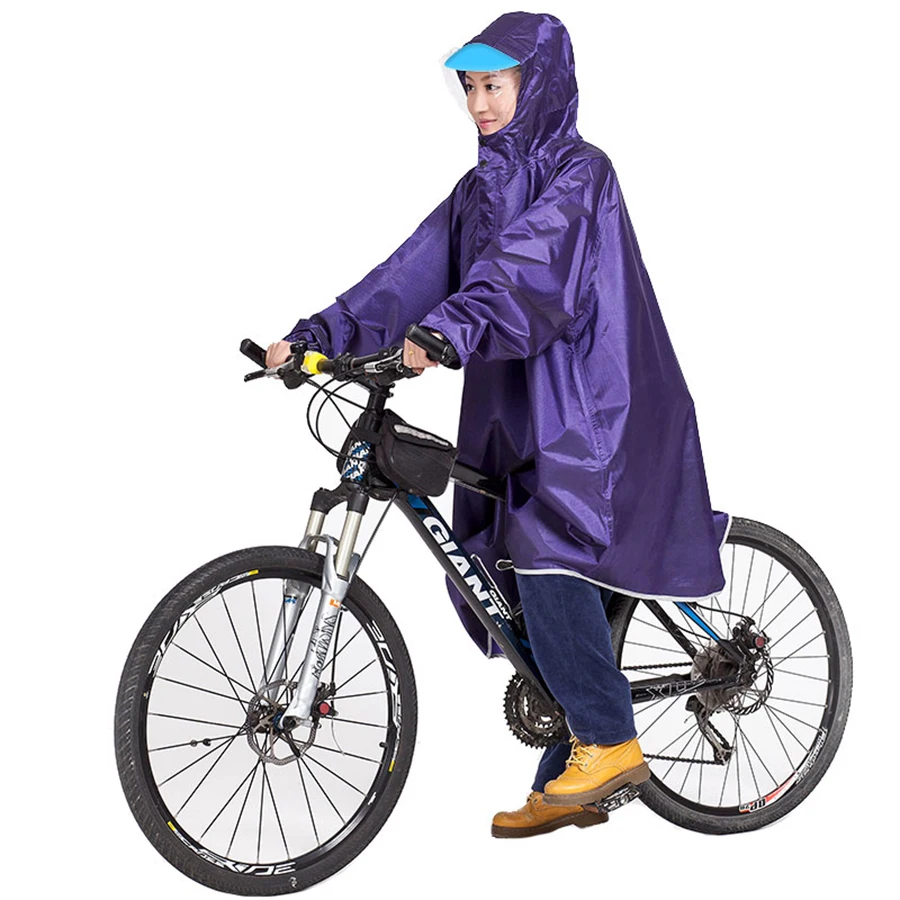 Непромокаемый велосипедный плащ с капюшоном для мужчин и женщин накидка пончо
