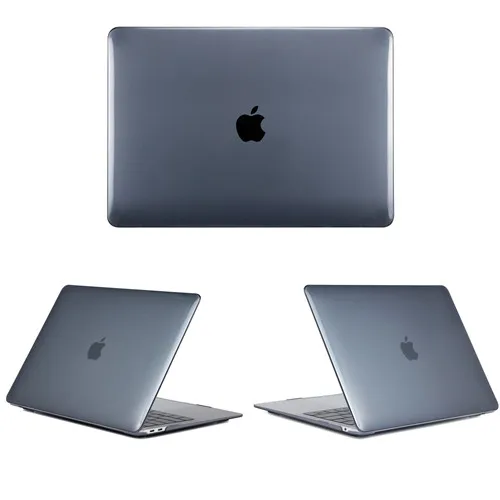 Crystal Black Жесткий матовый чехол для MacBook Air retina Pro 11 12 13 15 дюймов Pro 16 дюймов модель A2141 чехол - Цвет: Crystal Black