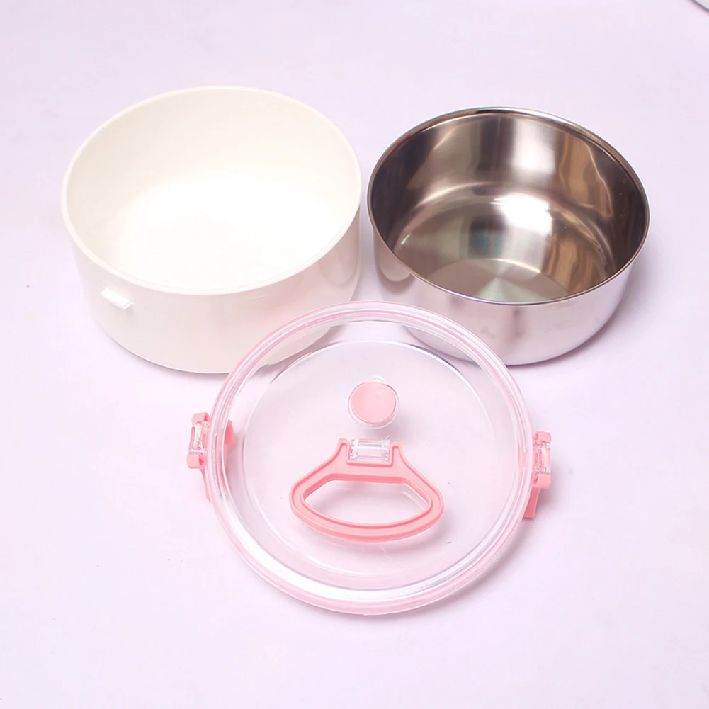 Круглый из нержавеющей стали Bento Ланч-бокс контейнер для хранения еды Дети Школа