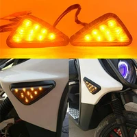 led turn signals indicator 12v triangle universal motorcycle amber led signal lights strobe marker lights turning light 2pcs