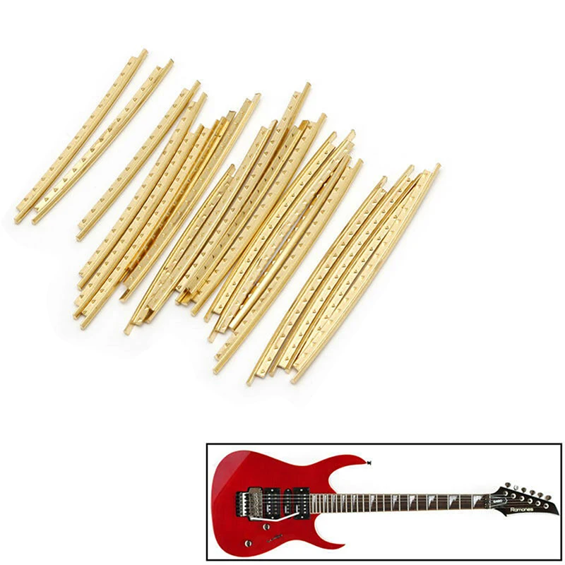 

High Quality 21 Pcs Fingerboard Frets Fret Wire Copper For Acoustic Guitar Classical 2.0mm