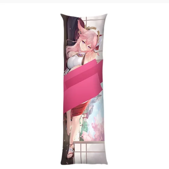 Аниме игра Genshin Impact Yae Miko Косплей дакимакура обнимающая подушка чехол