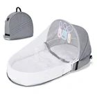 Портативная детская кровать, складные многофункциональные детские кроватки для новорожденных, дорожная Солнцезащитная москитная сетка, дышащая детская кроватка