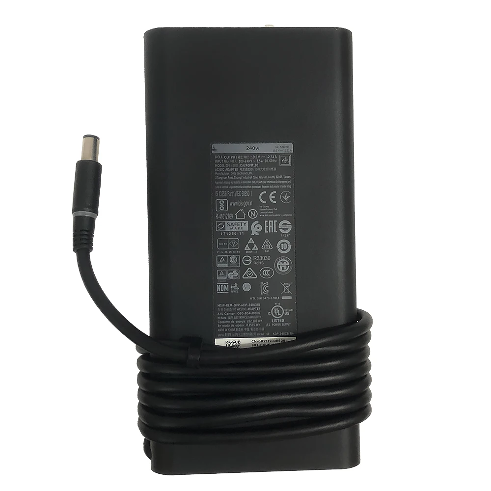 Original 19.5V 12.3A 240W Ac Adapter ForD DELL Alienware M15x M17x Precision 17 7000 R3 PA-9E J211H J938H Y044M 42R4N 450-18934