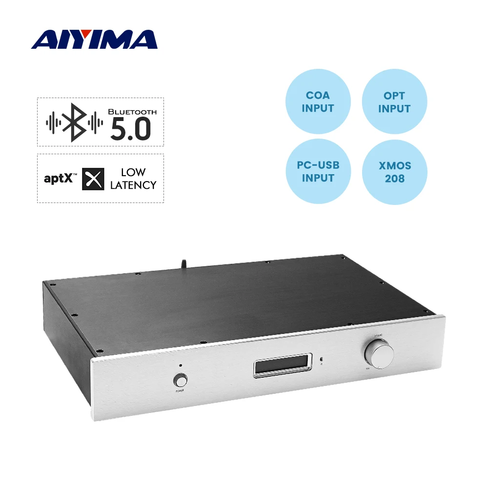 AIYIMA AK4497EQ DAC декодер XMOS XU208 CSR8675 Bluetooth 5 0 APTX HD Оптическое волокно коаксиальный USB DSD256