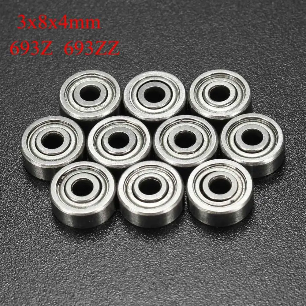 693ZZ 3x8x4m Bearing 10 шт./компл. 608RS/608-2RS/693ZZ подшипник ABEC-5 скейтборд скутер 608 2RS шарикоподшипник миниатюрный 693ZZ роликовые подшипники комплект - Цвет: 693ZZ 3x8x4m Bearing