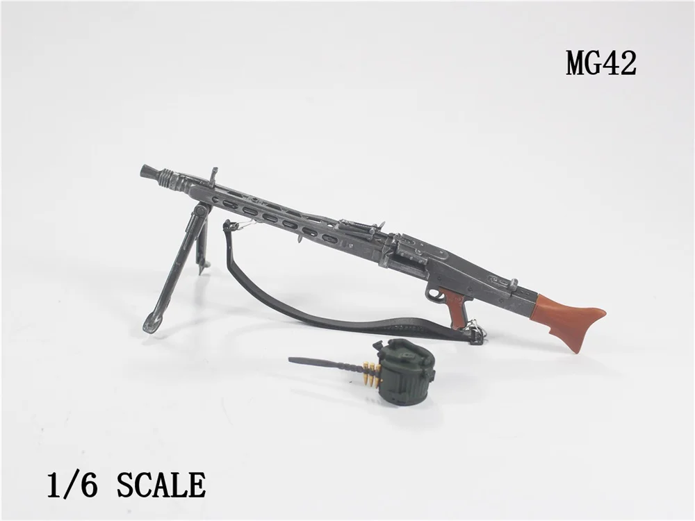 

DML 1/6th WWII Weapon Gun German Army MG42 Bullet Chain Stock Can't Be Fired PVC Material For 12inch Body Doll Collectable
