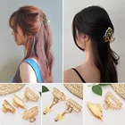Выдалбливают Бабочка кисточкой коготь волос старинный металлический золотой цвет клип для женщин элегантное головные уборы украшения для волос аксессуары для волос