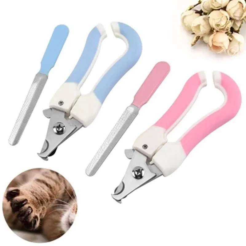 

Professional Pet Nail Clippers Dog Cat Stainless Steel Two-color Labor-Saving Nail Clippers Convenient Beauty Cleaning Supplies