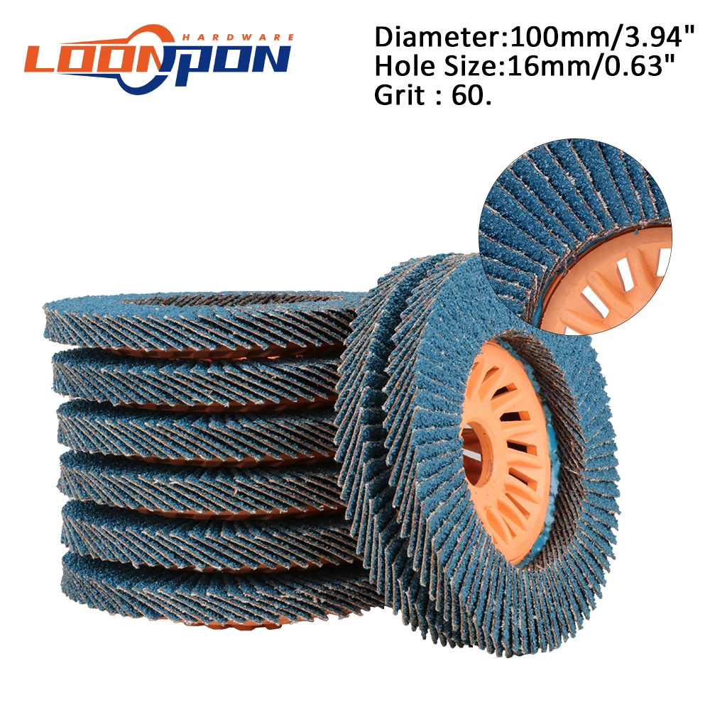 

Откидной диск 100 мм, 5-20 шт., 4 дюйма, 60 Грит, особенно подходит для шлифовки алюминия, металла, циркония, глинозема 5/8 дюйма