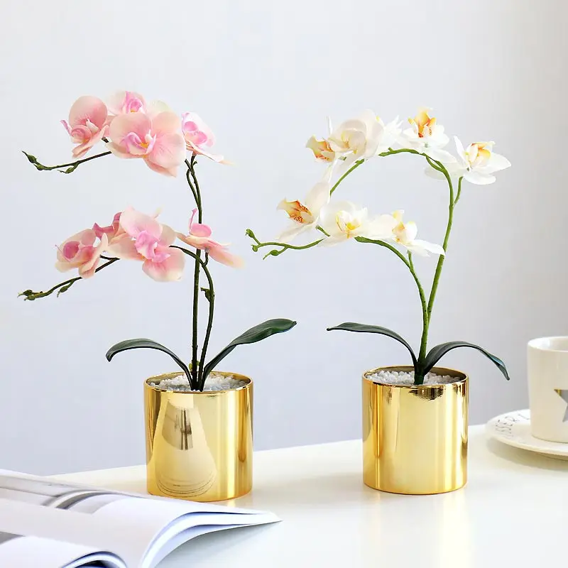 Имитация фаленопсиса украшение для дома в горшке магазин кофейня украшения