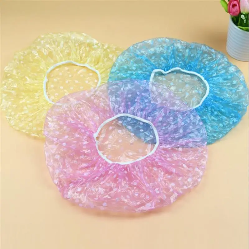 

6 Pcs Disposable Shower Caps Hat Bathing Caps Elastic Waterproof Shower Cap Resuable Lace Elastic Band Bath Hair Caps Hats