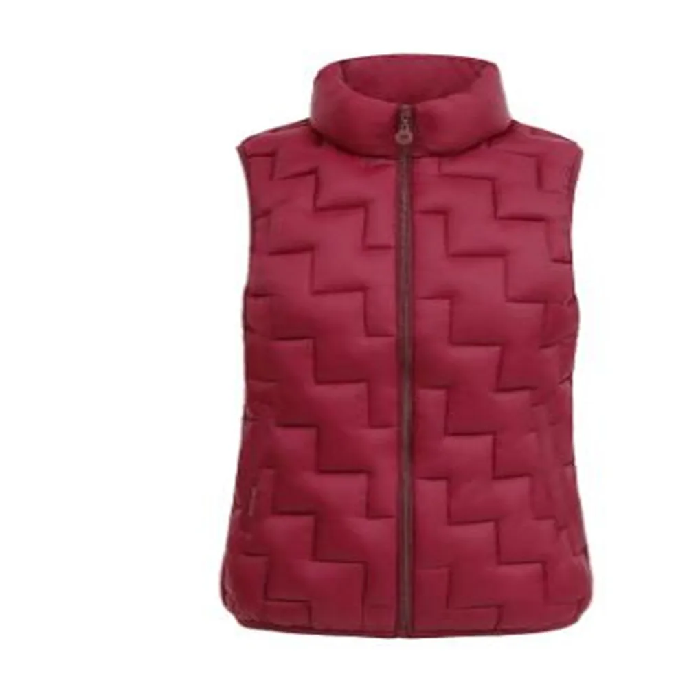 

Новый стиль, Осень-зима, пуховой хлопковый жилет с воротником, Женский стройнящий Легкий Повседневный жилет большого размера, куртка, пальт...