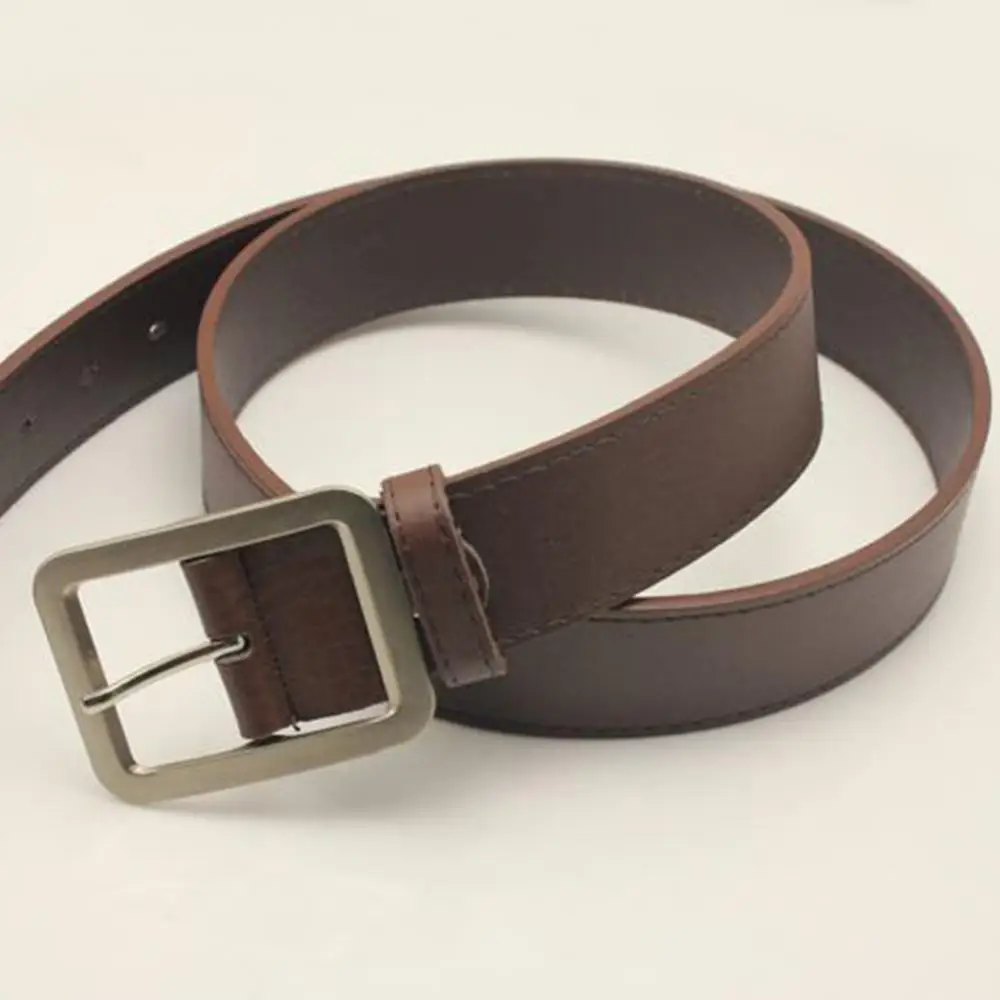 

New Fashion Men Women Belt Luxury Casual Faux Leather Belts Alloy Square Buckle Waist Strap Clothes Accessories