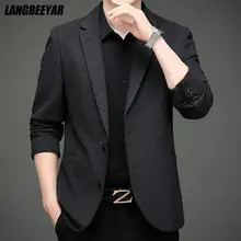 High end nova marca designer de moda casual simples inteligente elegante blazer jaqueta festa negócios na moda terno casaco roupas masculinas (1)