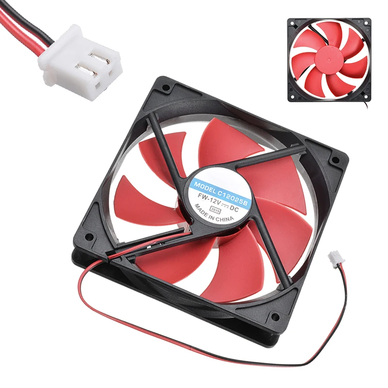 

1PC Computer CUP Cool Cooling Fan Cooler 12cm 120mm DC12V 1800R 2Pin For PC Chassis Radiating