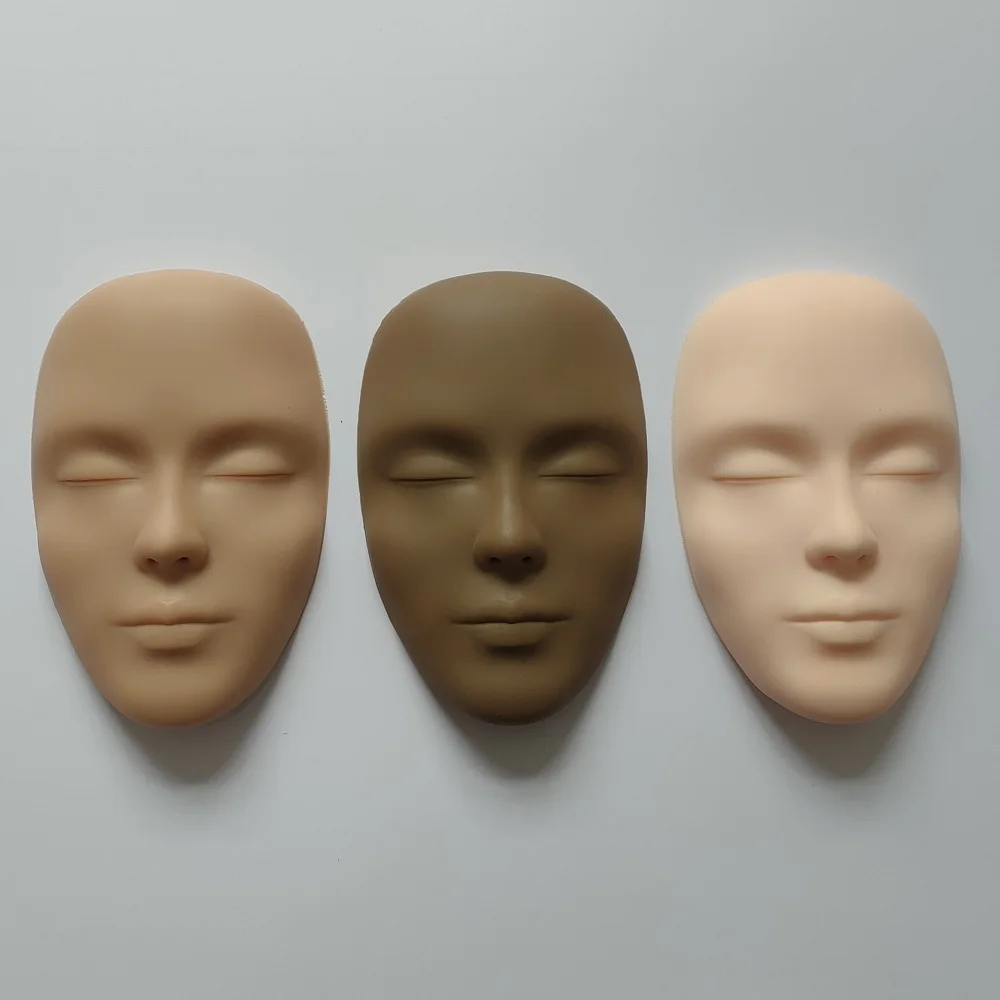 

Eyelashes Extension Silicone Practice Head Eyebrow Makeup and Massage Training Mannequin Head