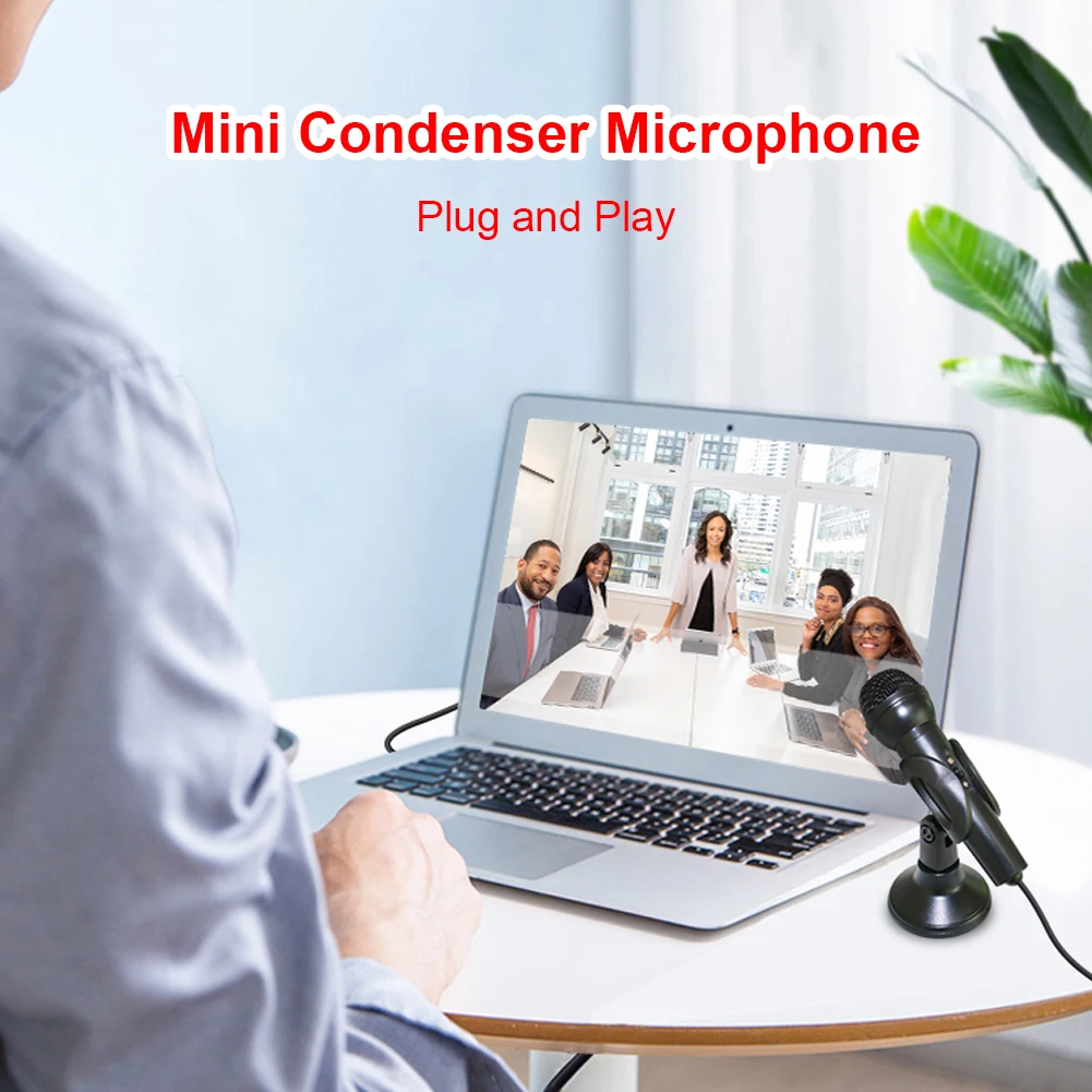 MB-M02 Portable Mini Condense Microphones With Stand For Mobile Phone PC Computer Laptop TV Karaoke Handheld Microphone | Электроника