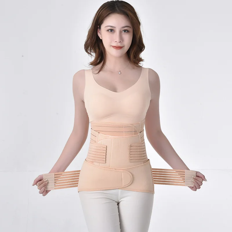 Women's Postpartum Belly Band Suit 3 in 1 Support Recovery Belly Wrap Waist Maternity Belts   Bone Strap Breathable Belly Band