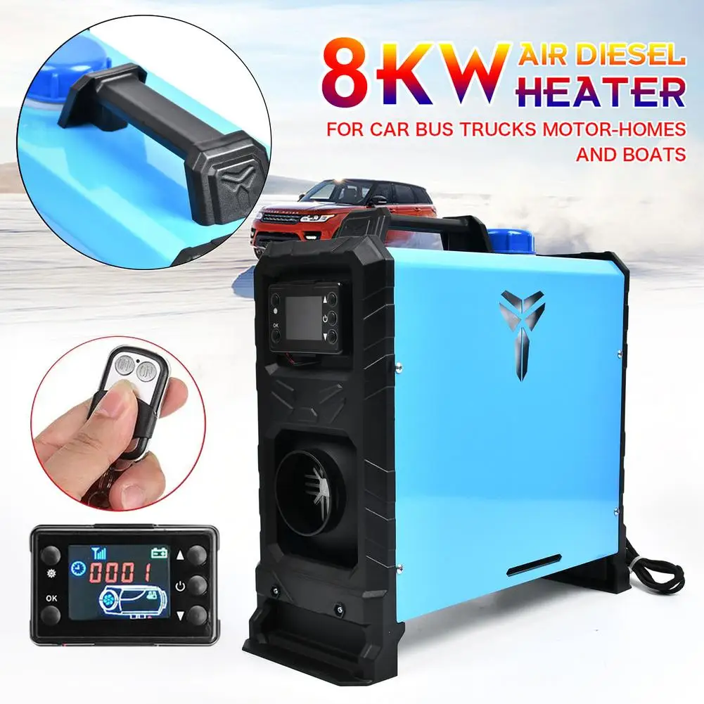 Car Heater All In8KW 12V/24V Parking Heater Single Hole Car Heater For RV Trucks Motor-Homes Boats Bus