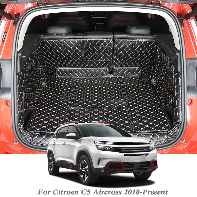 

Car Styling PU Leather Rear Trunk Mat For Citroen C5 Aircross 2018-Present LHD Car Boot Mat Carpet Tray Protector Auto Accessory